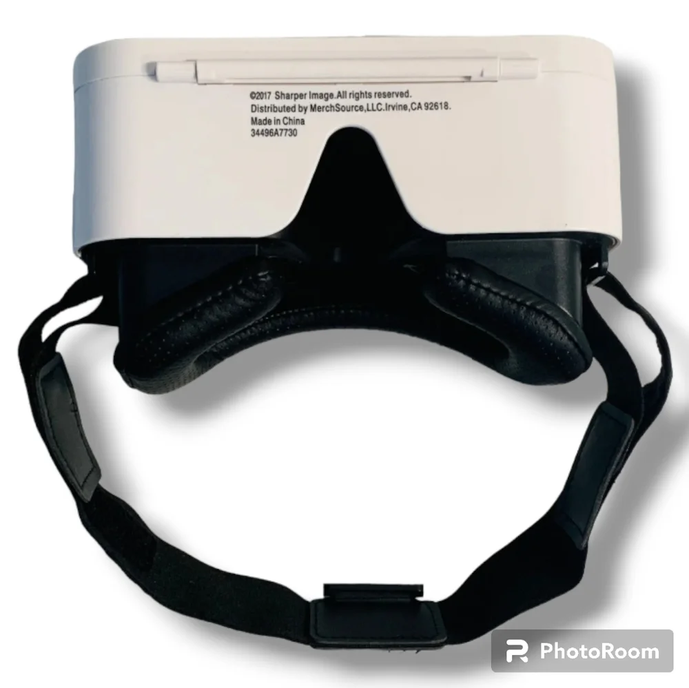 NWOT Sharper Image Black & White Smartphone 360° Virtual Reality Head Set